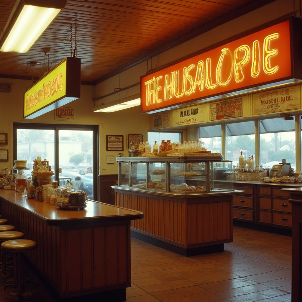 Vintage Australian pie shop interior from 1985